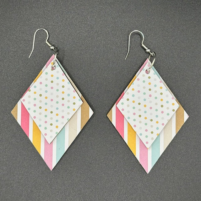 Polka Dot Stripes Earrings