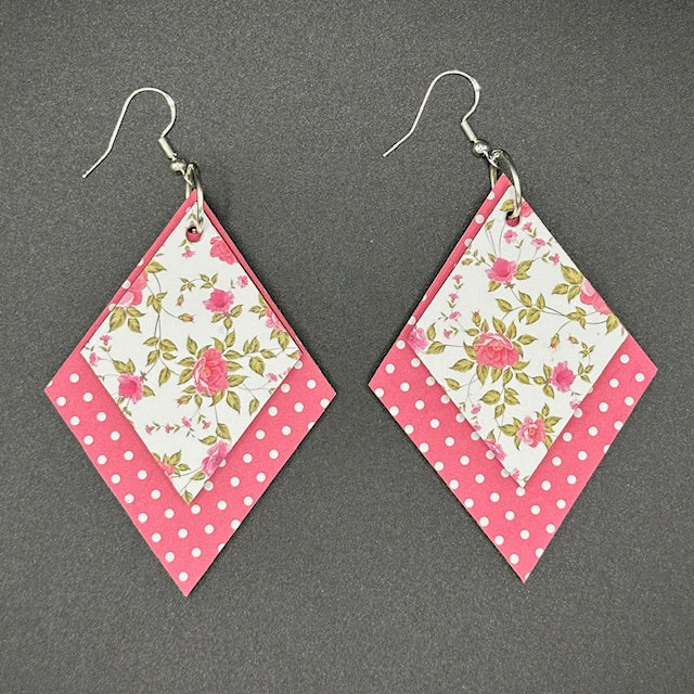 Floral Polka Dot Earrings