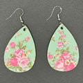 Misty Teal and Rose Earrings