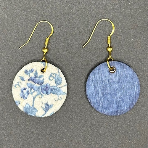 Blue Floral Earrings